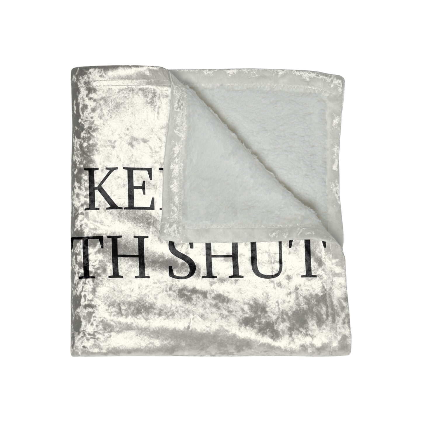 Subtitles Crushed Velvet Blanket