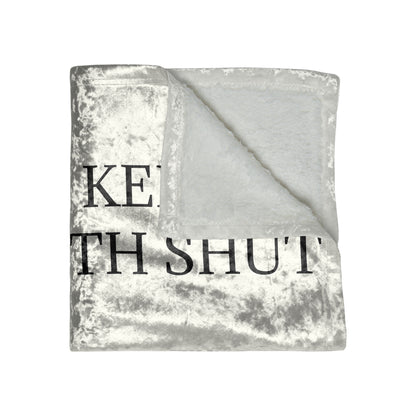 Subtitles Crushed Velvet Blanket