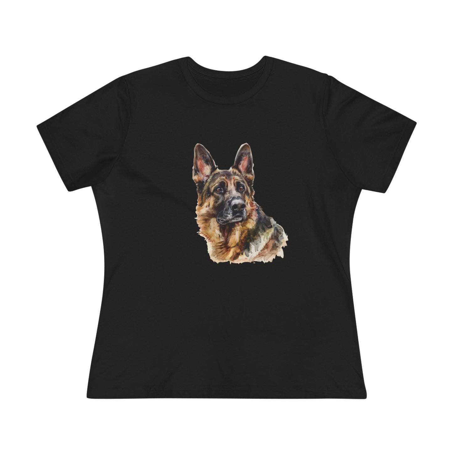 German Shepherd Head Women's Short Sleeve Crewneck Tee