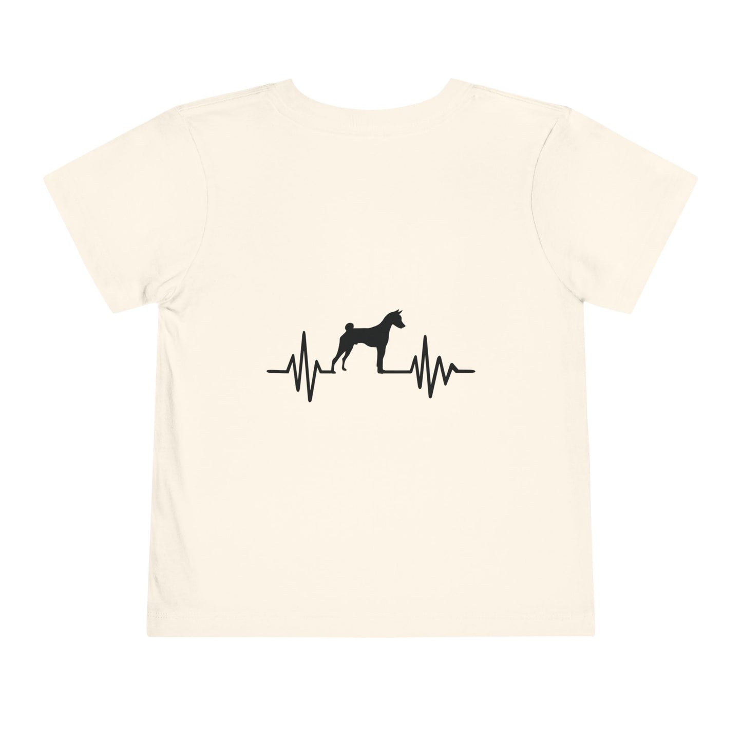 My Heart Beats For Basenjis Toddler Unisex Short Sleeve Crewneck Tee