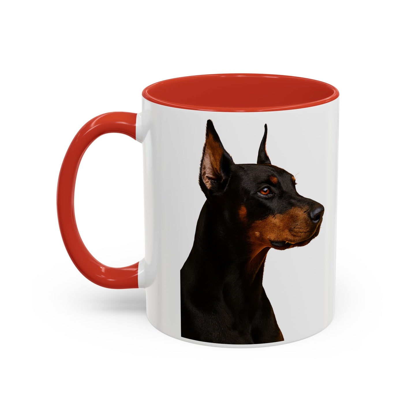Doberman Head 2-Tone Coffee Mug