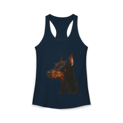 Doberman Head Women's Racerback Tank