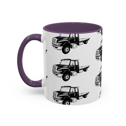 Flatbed Tow Truck 2-Tone Coffee Mug