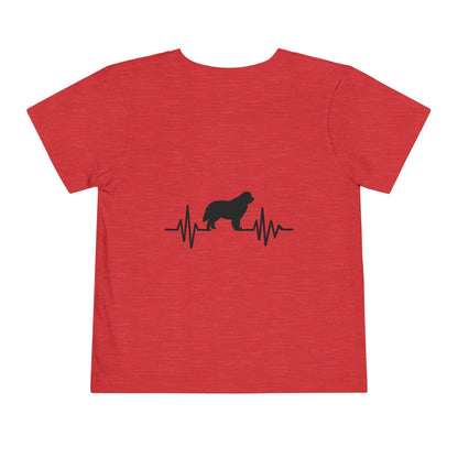 My Heart Beats For Newfies Toddler Unisex Short Sleeve Crewneck Tee
