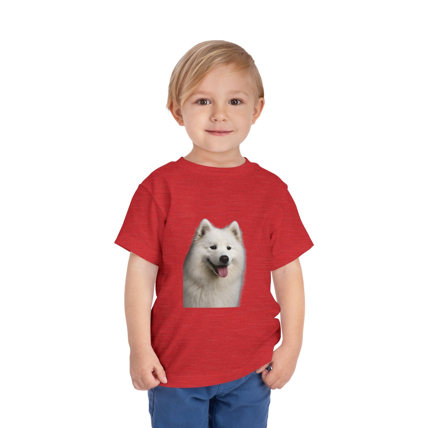 Samoyed Head Toddler Unisex Short Sleeve Crewneck Tee