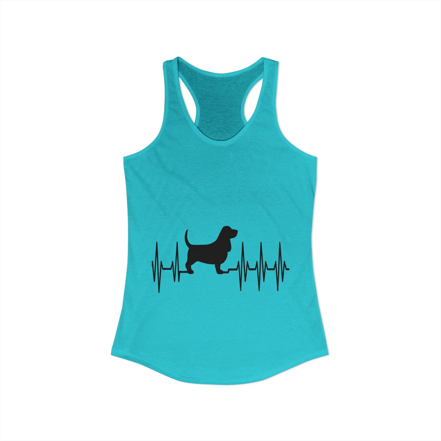 My Heart Beats For Bassets Women's Racerback Tank