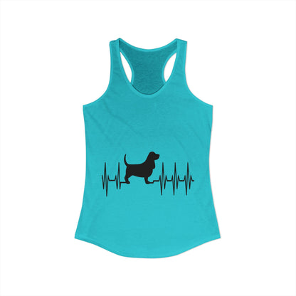My Heart Beats For Bassets Women's Racerback Tank