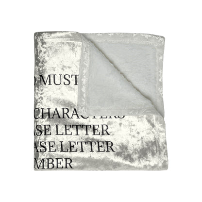 Password Crushed Velvet Blanket