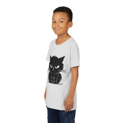 Angry Cat Youth Unisex Short Sleeve Crewneck Tee