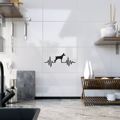 My Heart Beats For Dobermans Ceramic Photo Tile