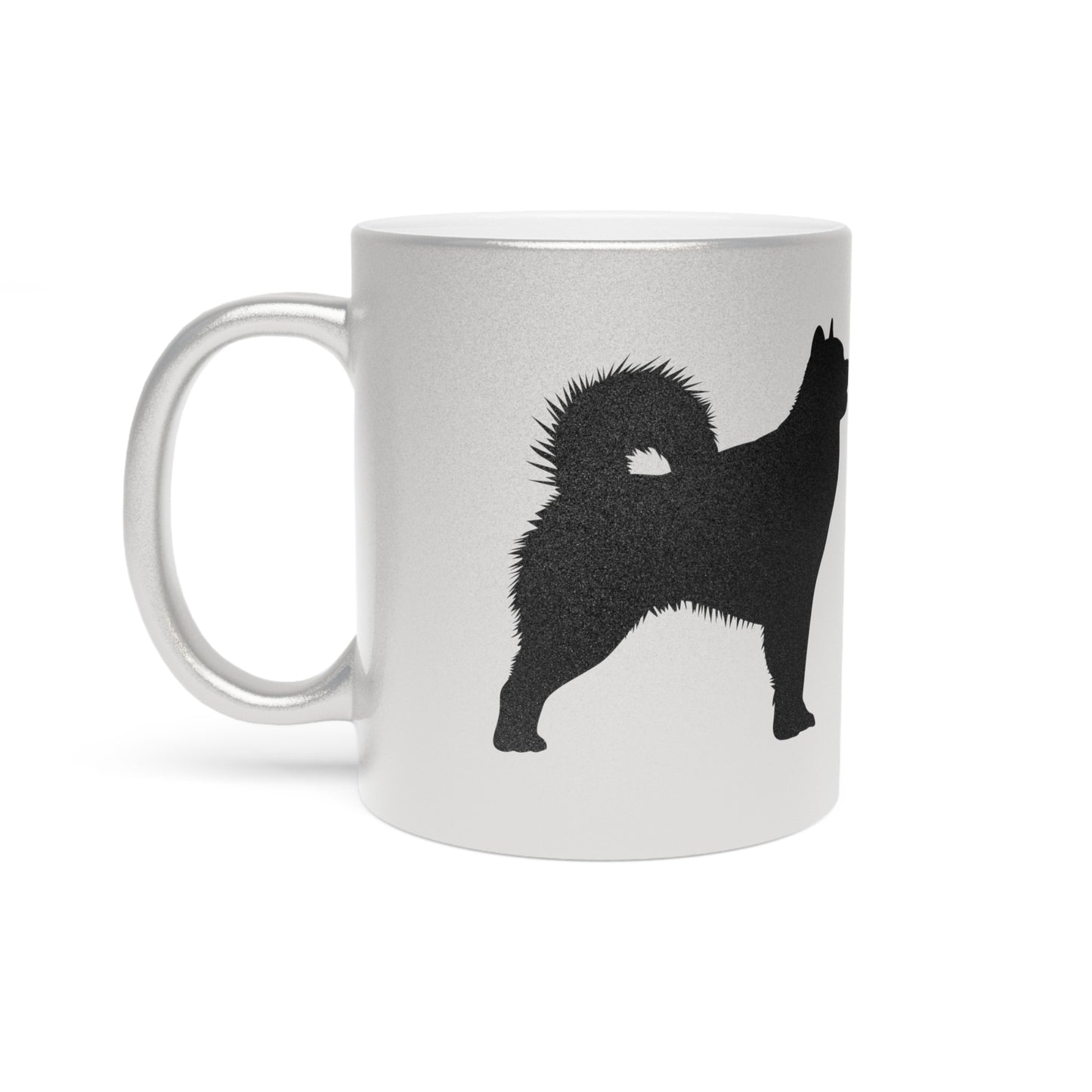 Malamute Silhouette Metallic Coffee Mug