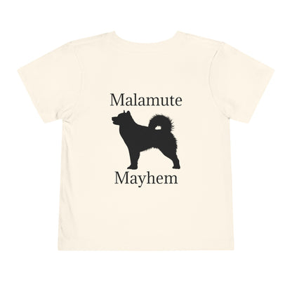 Malamute Mayhem Toddler Unisex Short Sleeve Crewneck Tee
