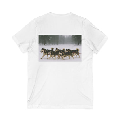 Mush On Unisex Short Sleeve V-Neck Tee