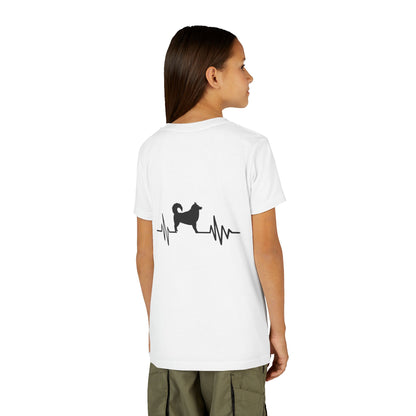 My Heart Beats For Malamutes Youth Unisex Short Sleeve Crewneck Tee