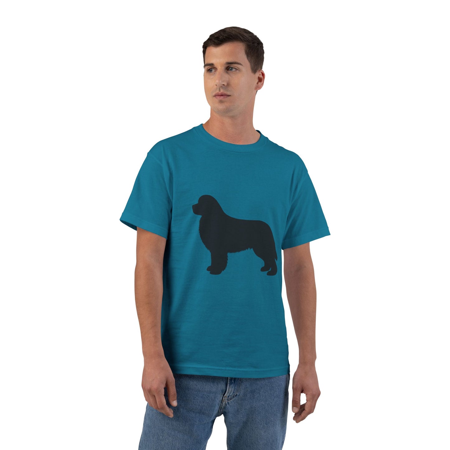 Newfie Silhouette Men's Short-Sleeve Crewneck Tee