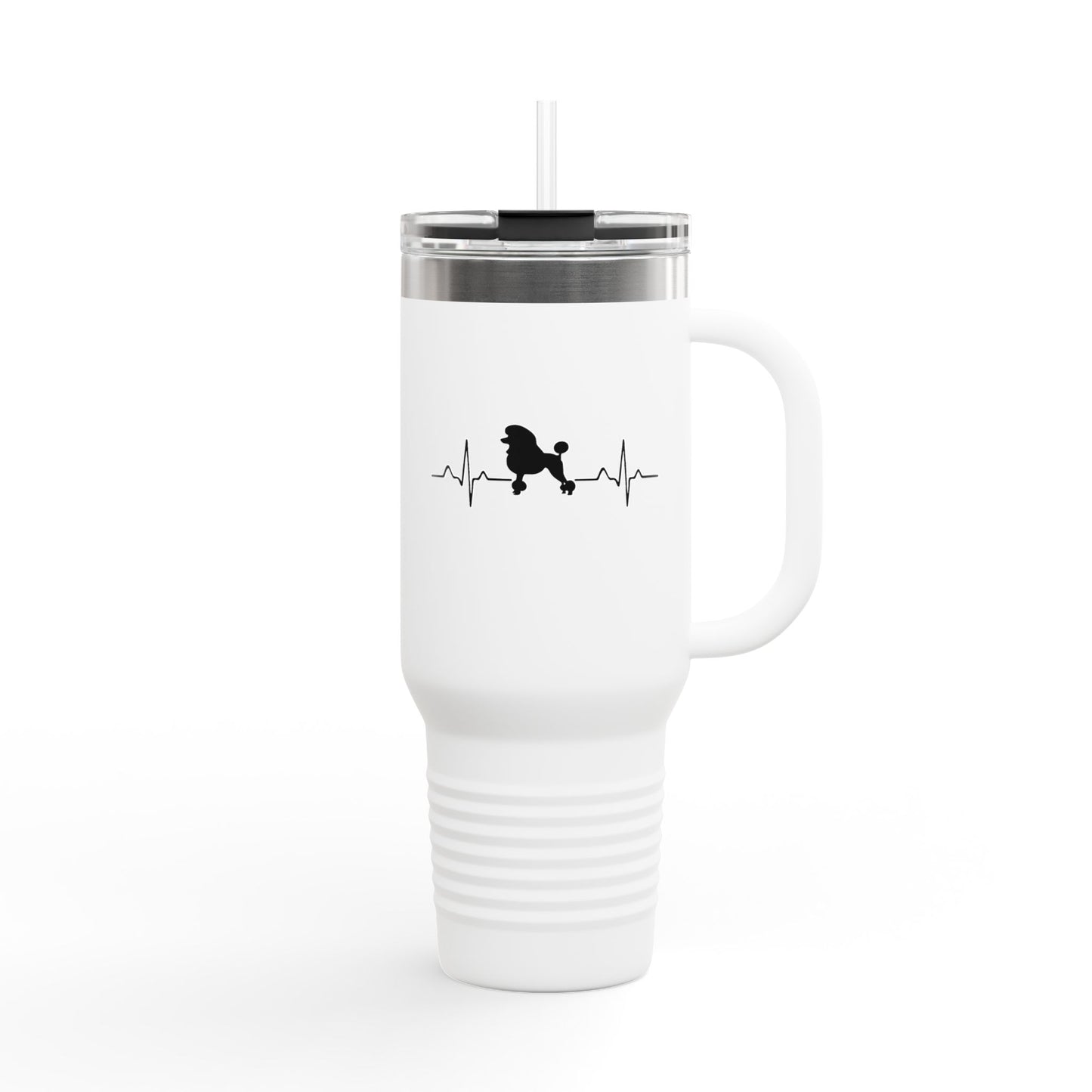 My Heart Beats For Poodles Insulated Travel Mug