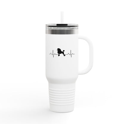 My Heart Beats For Poodles Insulated Travel Mug