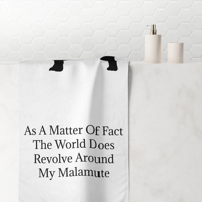 Matter Of Fact Malamute Mink-Cotton  Beach Towel