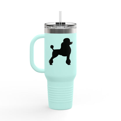 Poodle Silhouette Insulated Travel Mug