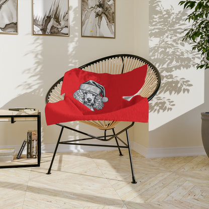 Santa Paws Poodle Velveteen Microfiber Blanket