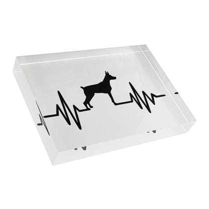 My Heart Beats For Dobermans Acrylic Photo Block