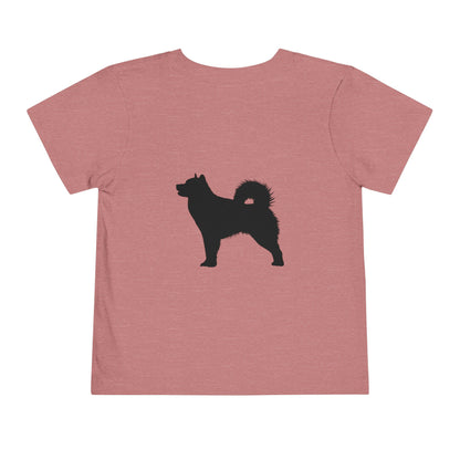 Malamute Silhouette Toddler Unisex Short Sleeve Crewneck Tee