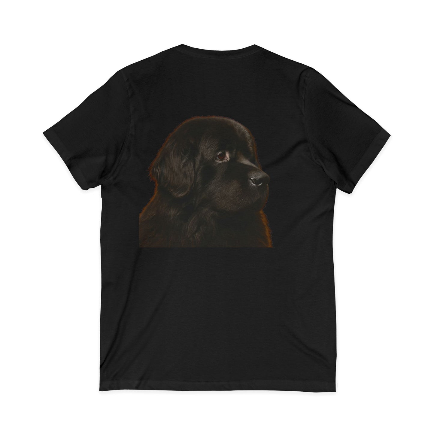Newfie Head Unisex Short Sleeve V-Neck Tee