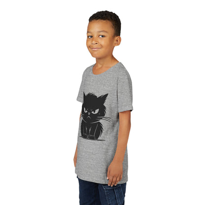 Angry Cat Youth Unisex Short Sleeve Crewneck Tee