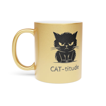 CAT-titude Metallic Coffee Mug