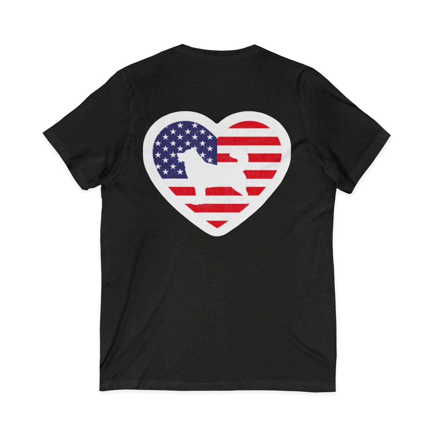 Malamute Flag Unisex Short Sleeve V-Neck Tee