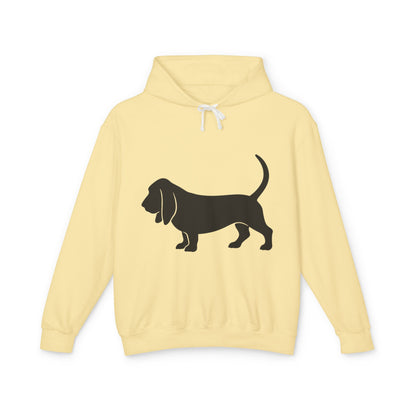 Basset Hound Silhouette Unisex Lightweight Hoodie