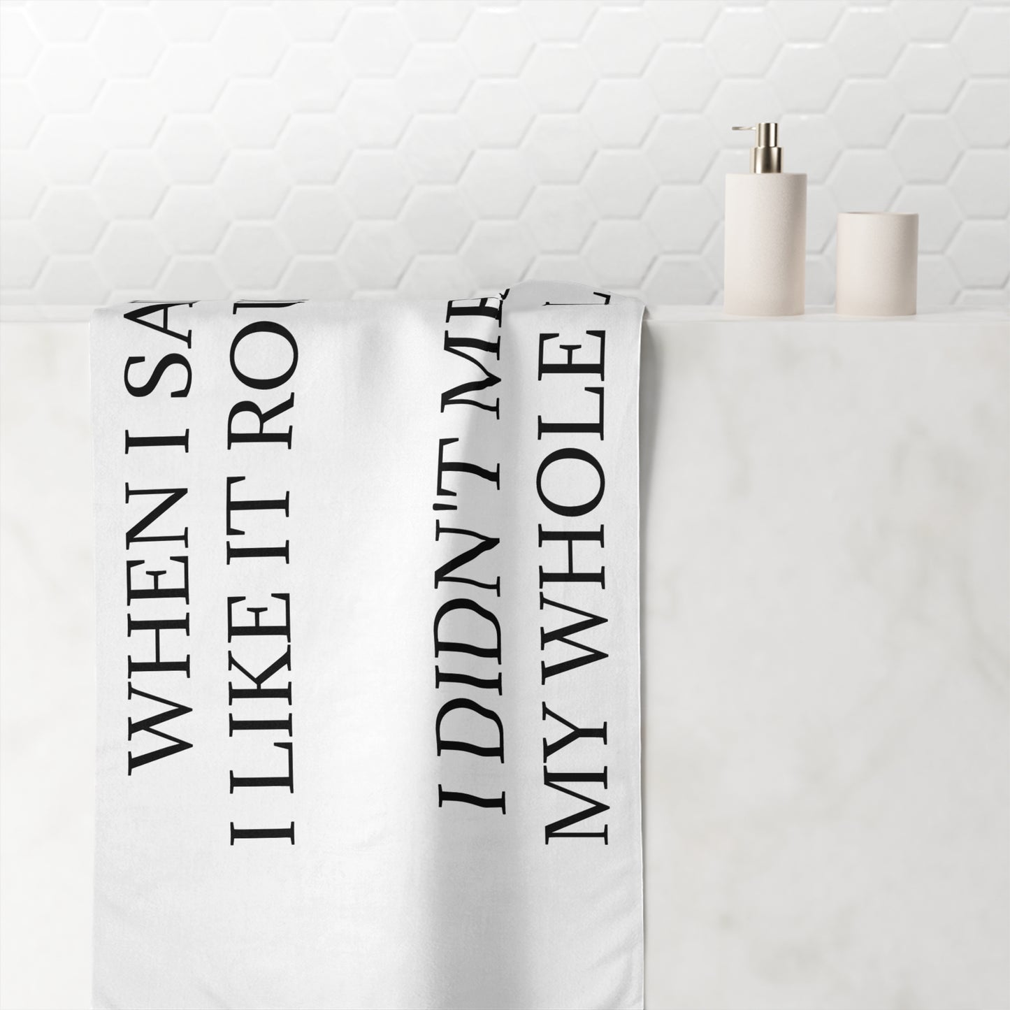 Like It Rough Mink-Cotton  Beach Towel