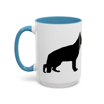 German Shepherd Silhouette 2-Tone Coffee Mug