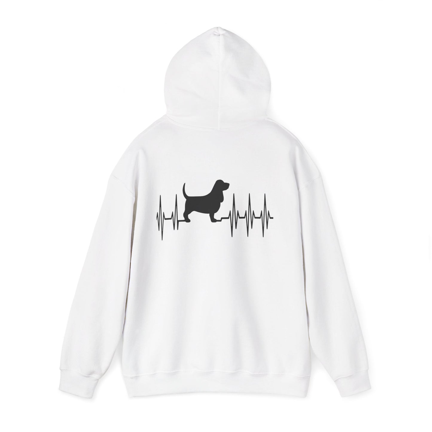 My Heart Beats For Basset Hounds Unisex Hoodie