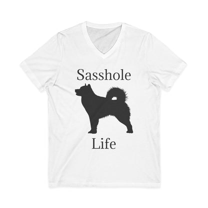 Sasshole Life Unisex Short Sleeve V-Neck Tee