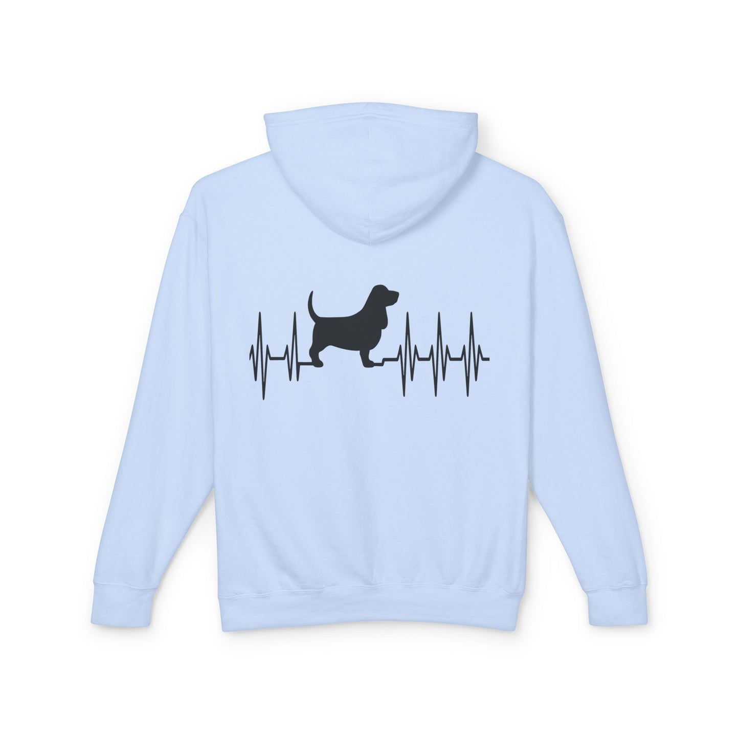 My Heart Beats For Bassets Unisex Lightweight Hoodie