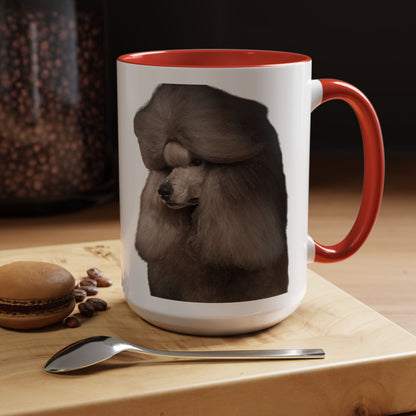 Poodle Head 2-Tone Coffee Mug