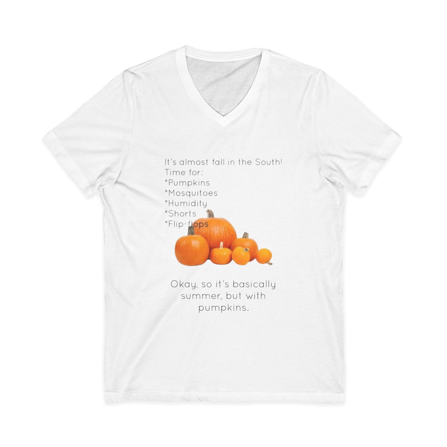 Fall In The South Unisex Short Sleeve V-Neck Tee