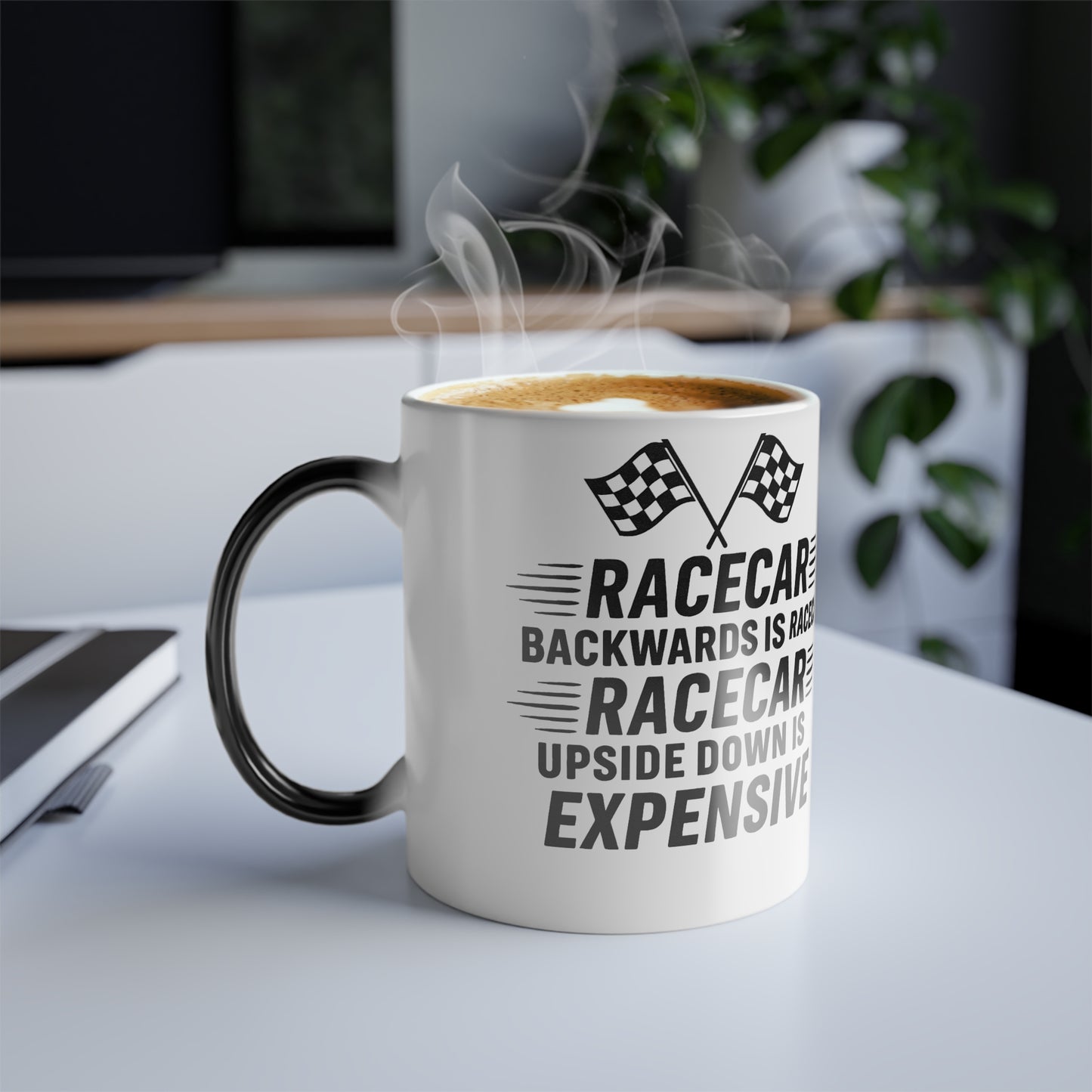 Racecar Backwards Color Changing Mug