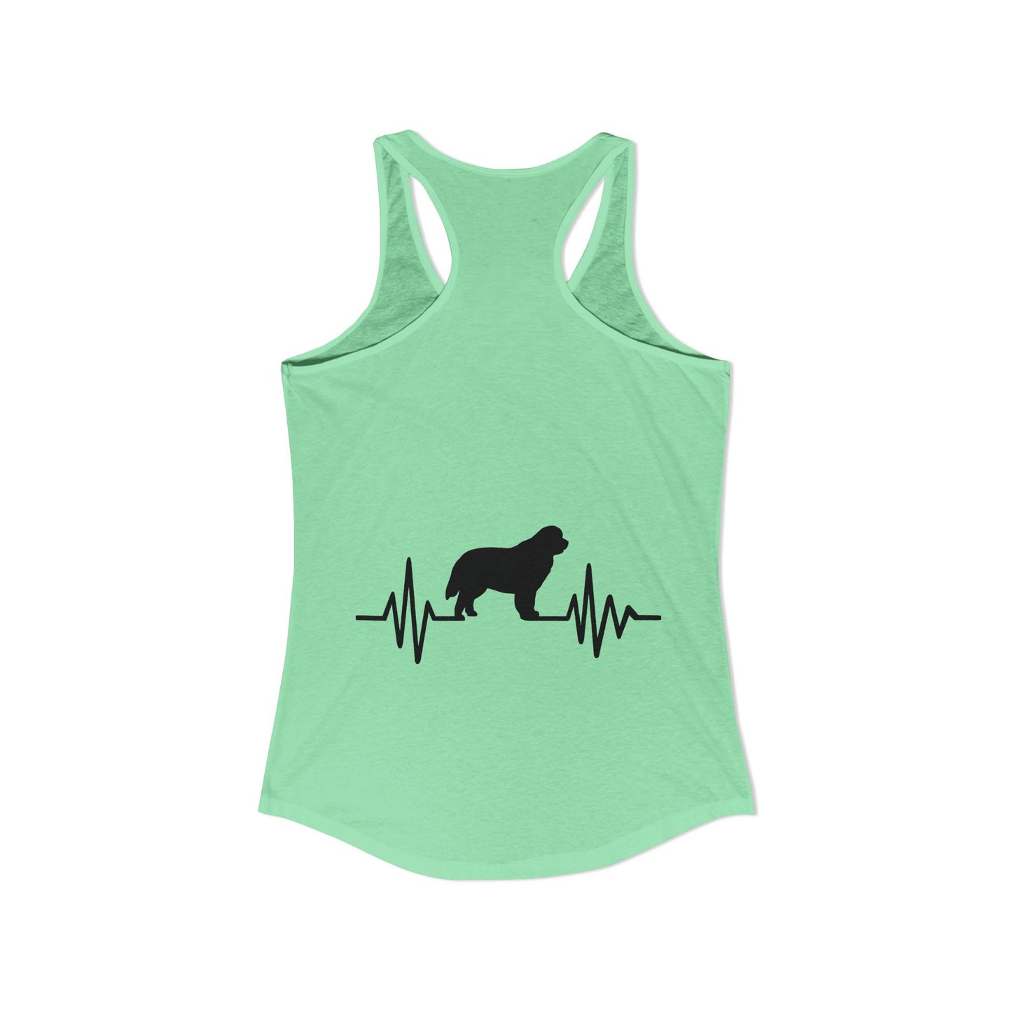 My Heart Beats For Newfies Women's Racerback Tank
