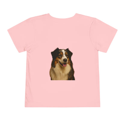 Aussie Head Toddler Unisex Short Sleeve Crewneck Tee