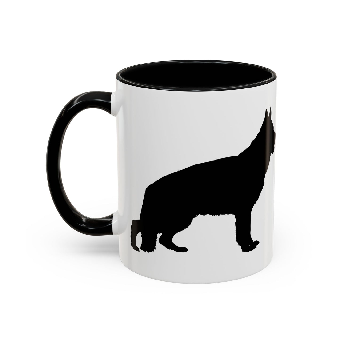 German Shepherd Silhouette 2-Tone Coffee Mug