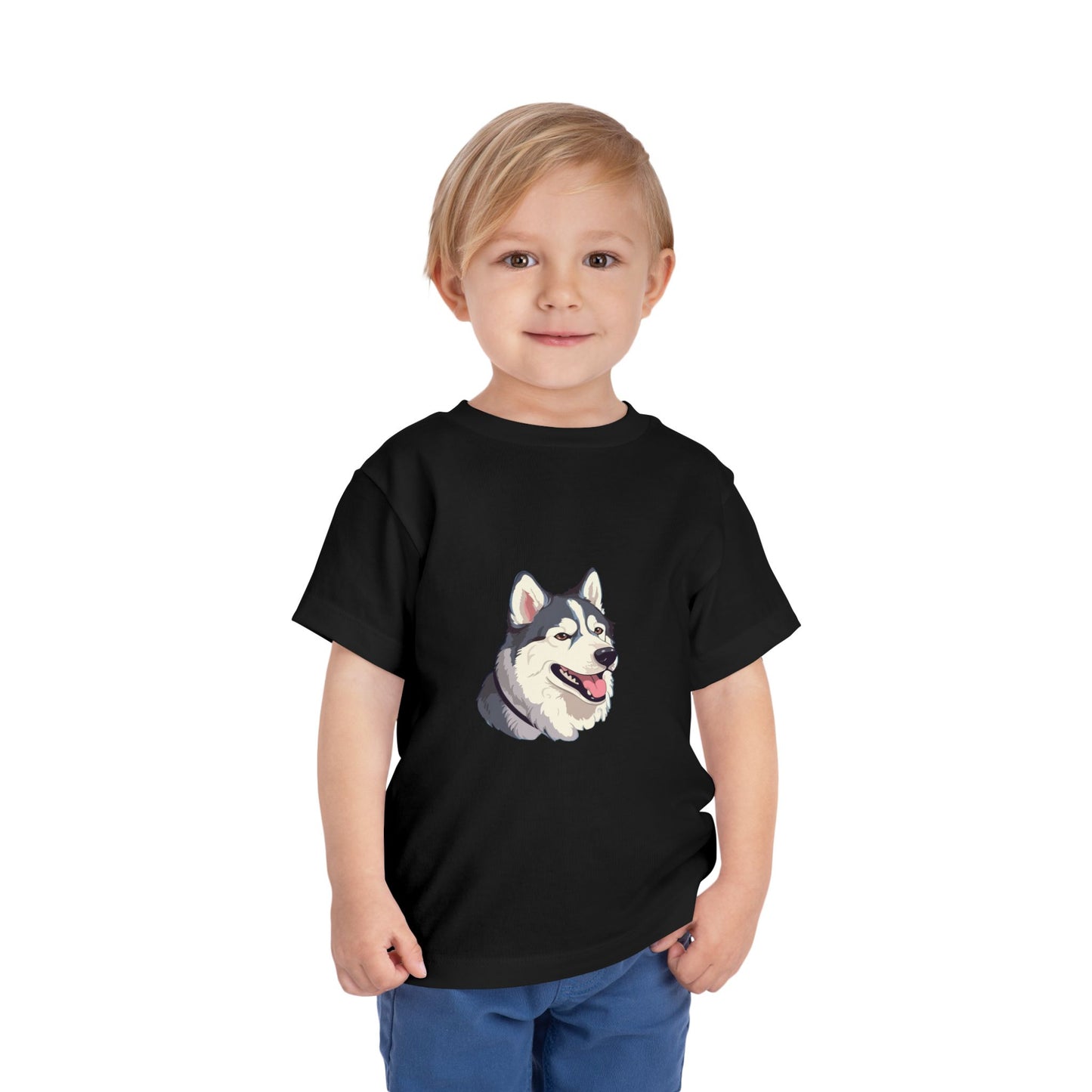Malamute Head Toddler Unisex Short Sleeve Crewneck Tee