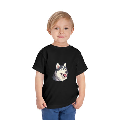 Malamute Head Toddler Unisex Short Sleeve Crewneck Tee