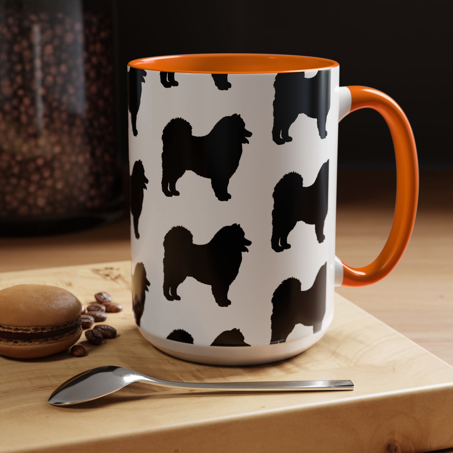 Samoyed Silhouette 2-Tone Coffee Mug