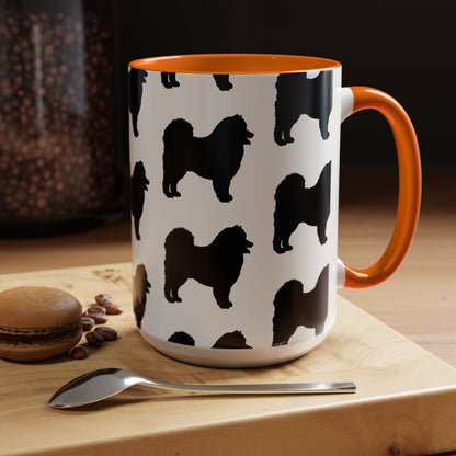 Samoyed Silhouette 2-Tone Coffee Mug