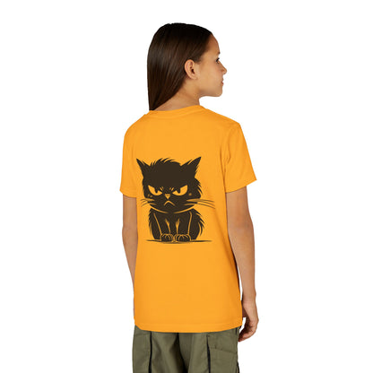 Angry Cat Youth Unisex Short Sleeve Crewneck Tee