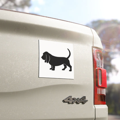 Basset Hound Silhouette Indoor/Outdoor Magnet