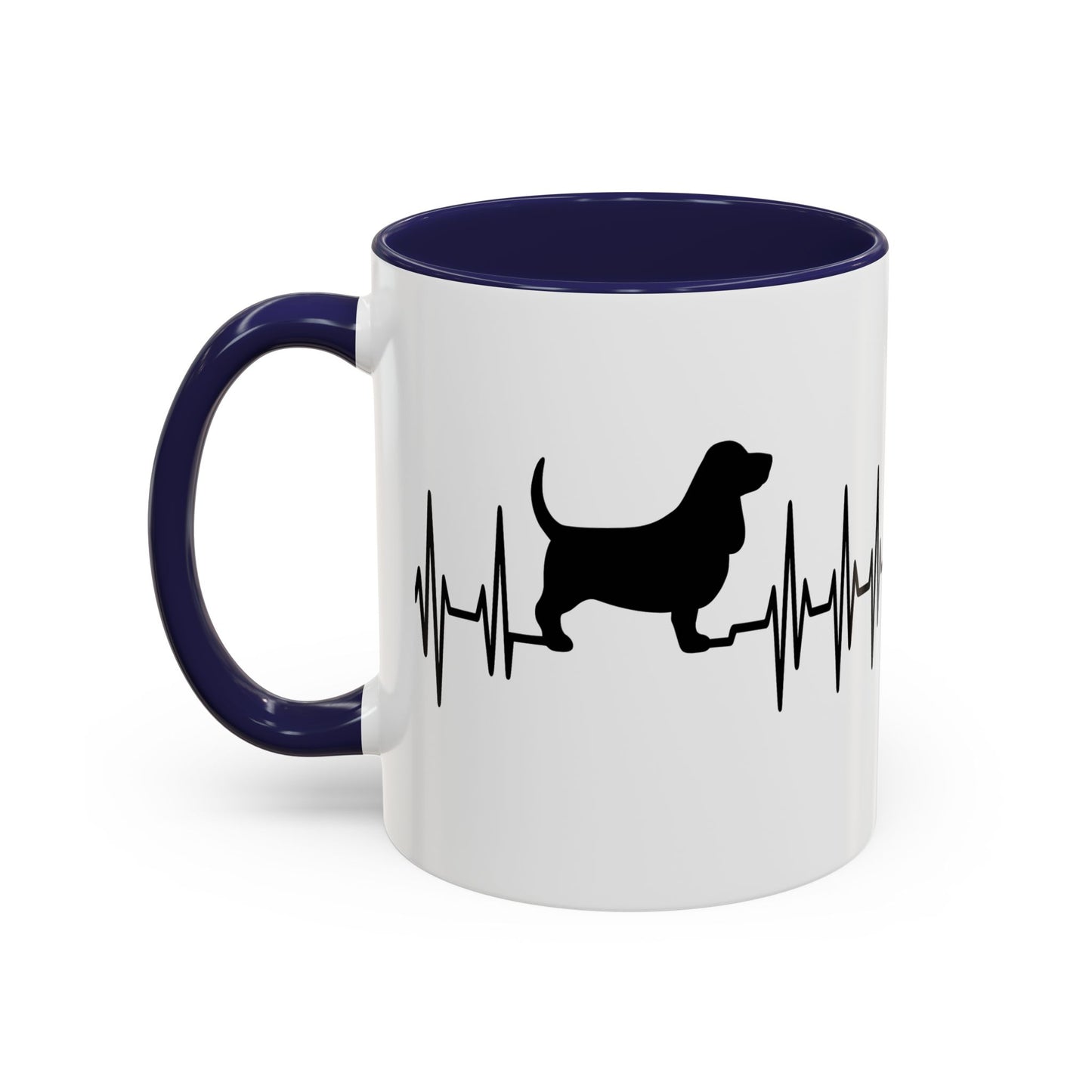 My Heart Beats For Bassets 2-Tone Coffee Mug