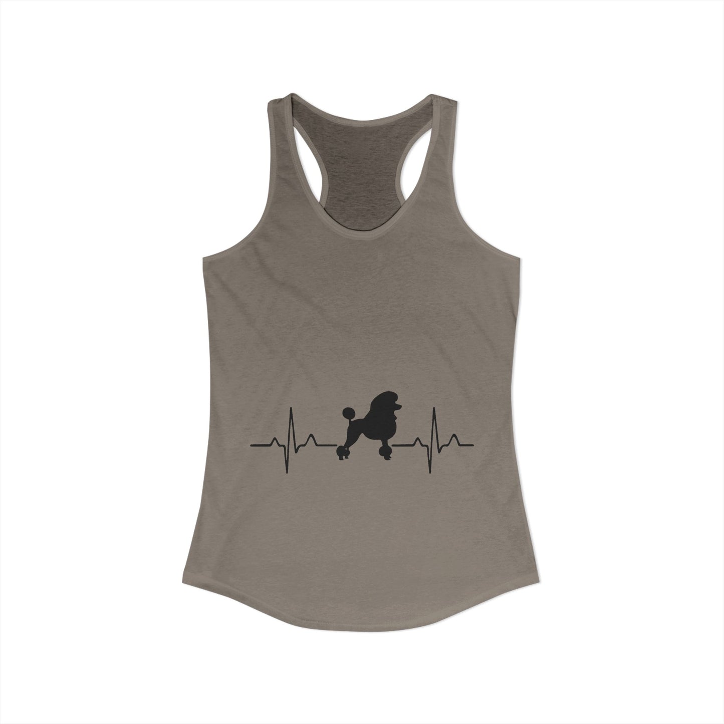 My Heart Beats For Poodles Women's Racerback Tank